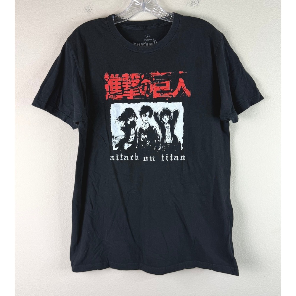 Ripple Junction Attack on Titan T-Shirt Mens L Season 3 Graphic Black Cotton Tee